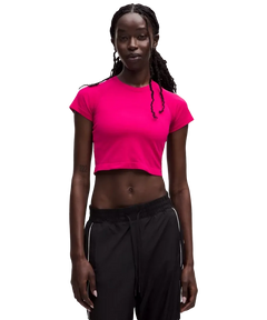 Lululemon Swiftly Tech Cropped Shorts-Sleeve Shirt 2.0 Passionate