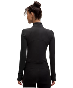 Lululemon It's Rulu Cropped Half Zip Updated Black