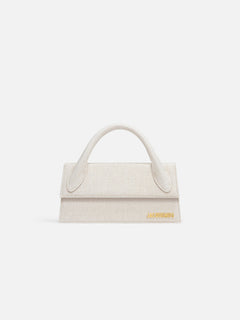 Jacquemus The Long Chiquito Linen Structured Bag Light Greige