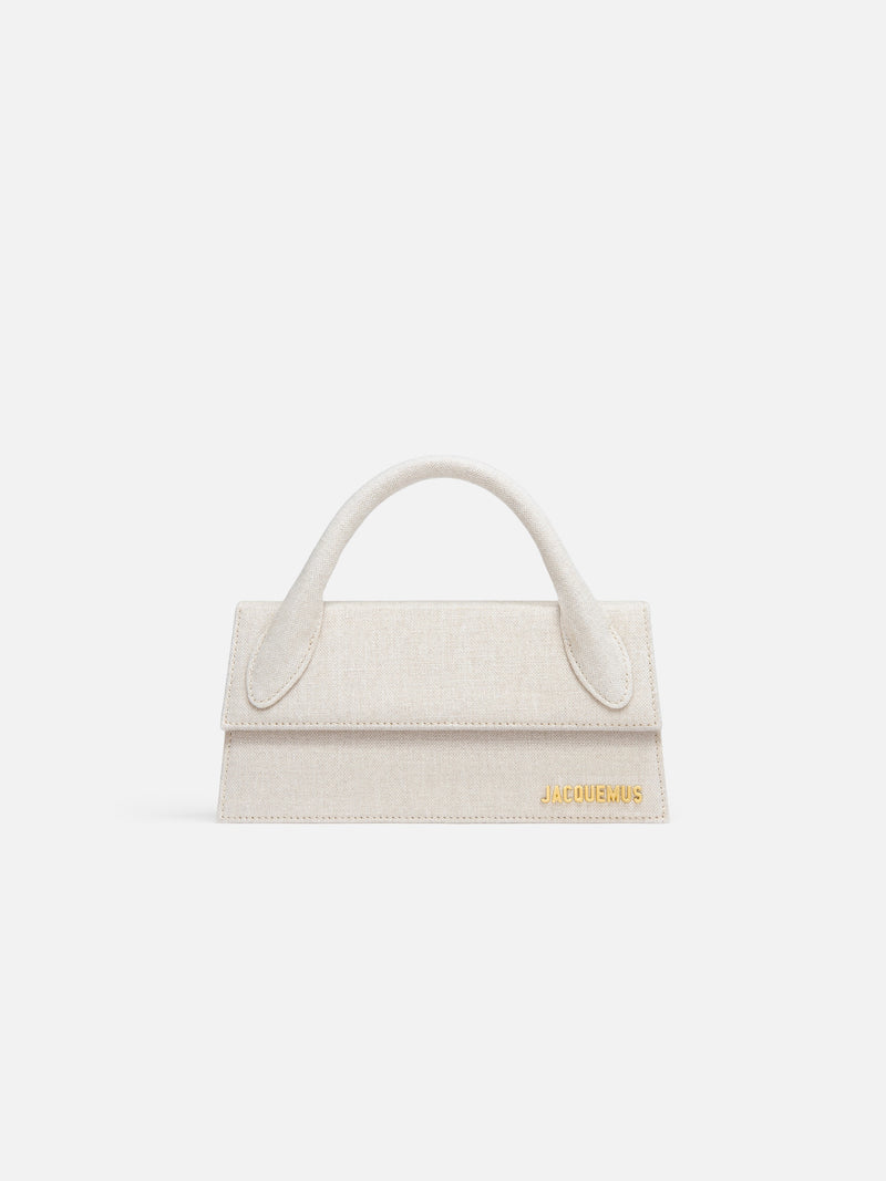 Jacquemus The Long Chiquito Linen Structured Bag Light Greige
