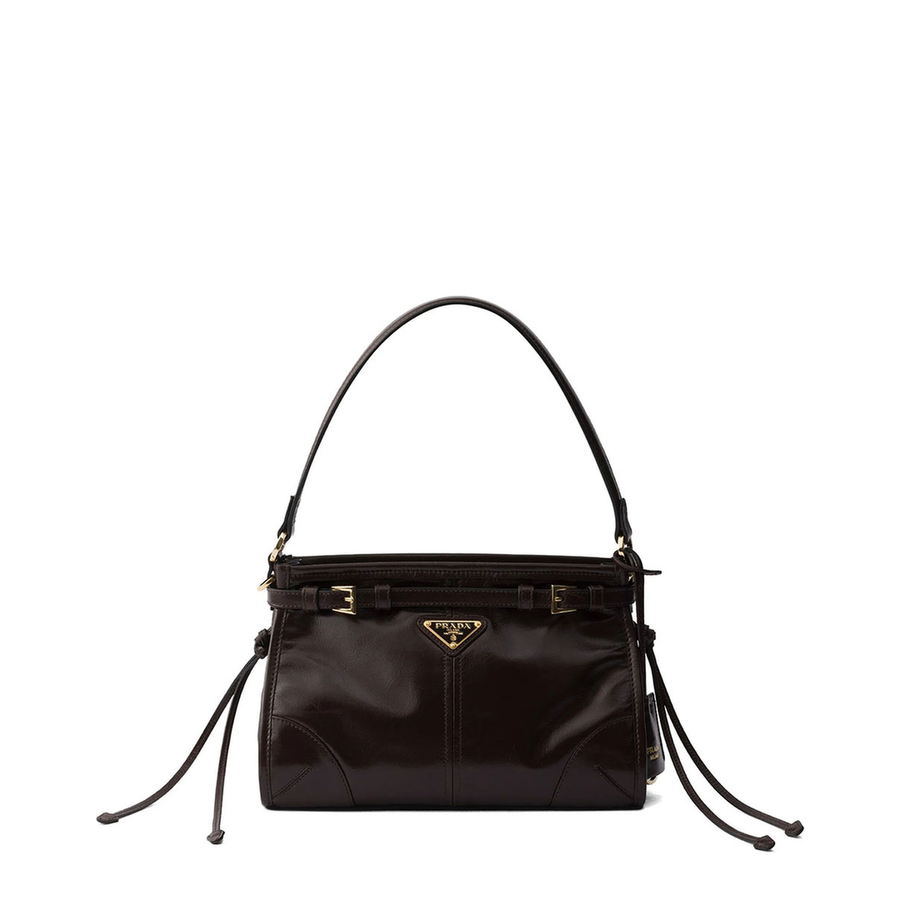 Prada Bonnie Small Calfskin Shoulder Bag - Black