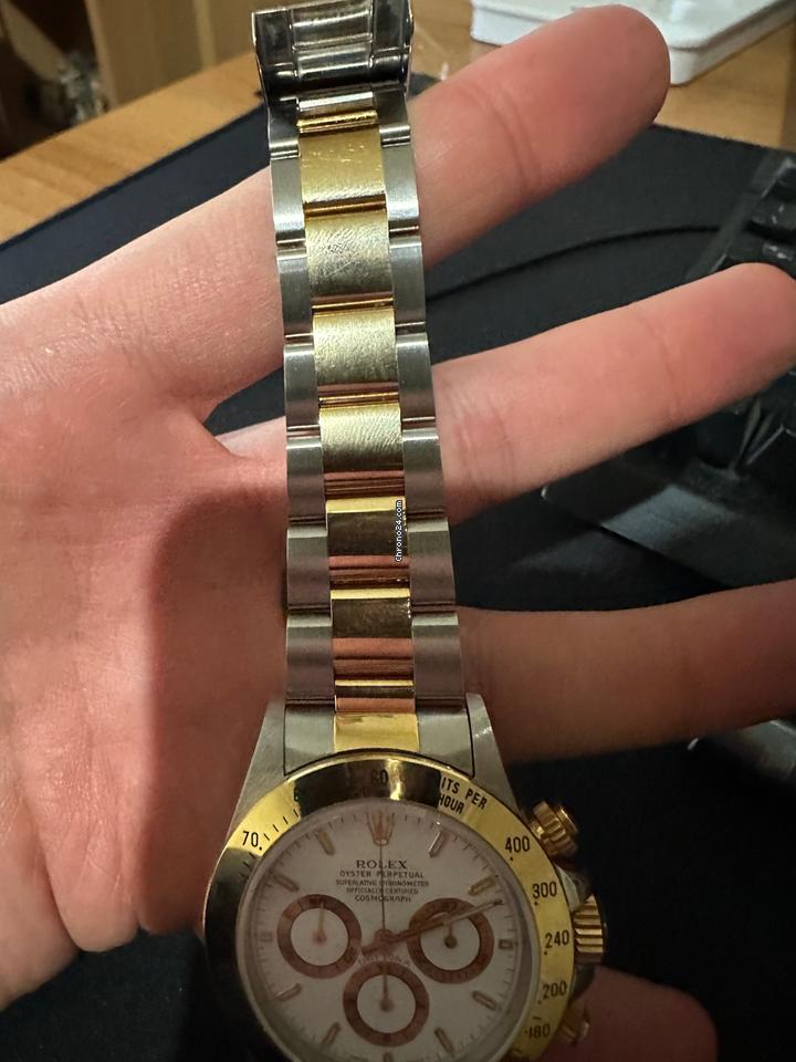 Rolex | Daytona | 16523 | Yellow gold | 40 mm | Gold/Steel | White | Automatic