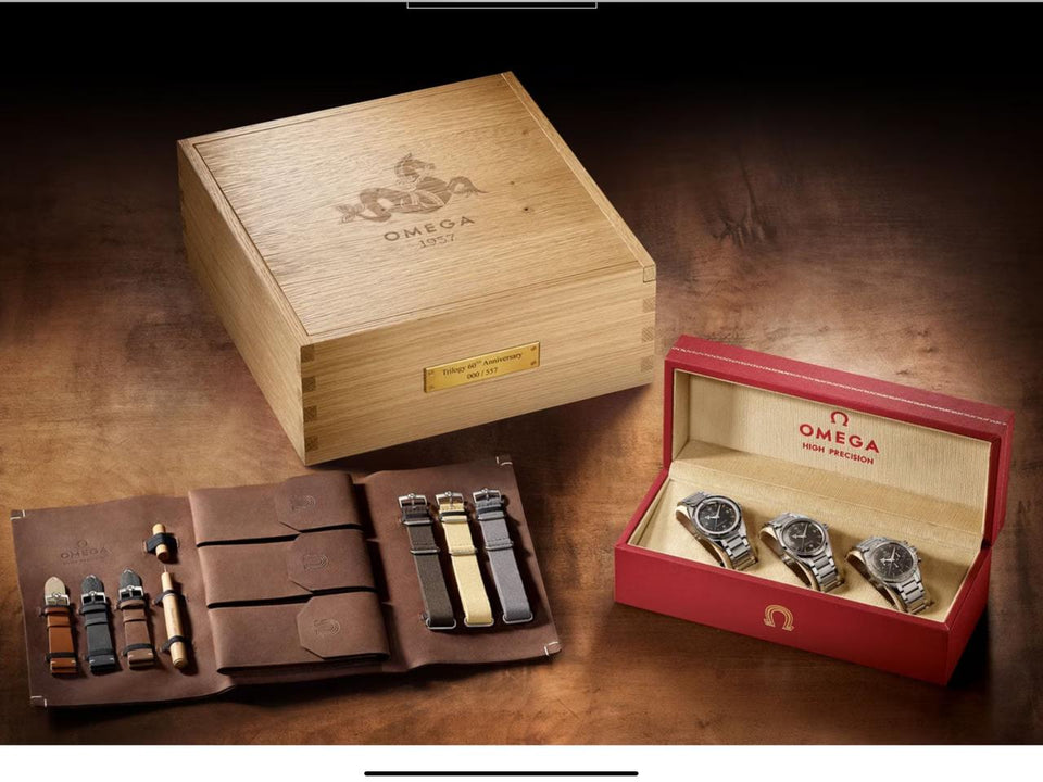 Omega Speedmaster Trilogy set 1957 ongedragen