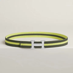 H Guillochee belt buckle & Team band 32 mm