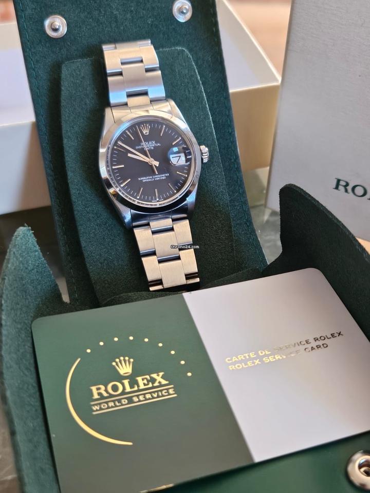 Rolex | Oyster Perpetual | 1500 | Steel | 34 mm | Steel | Black | Automatic