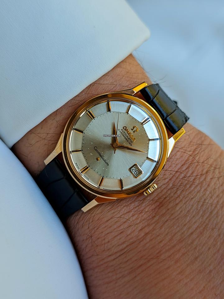 Omega Constellation De Luxe Pie Pan Rose Gold 18kt 0.750 RARE