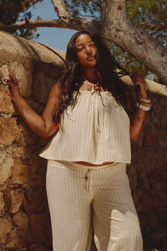 Plus Stripe Smock Cami Top