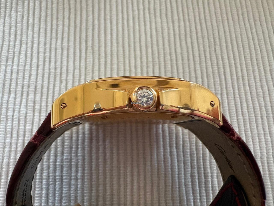 Cartier Santos 100 Diamond Rose Gold Ladies Watch WM502151