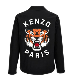 Kenzo Black Logo Print Jacket