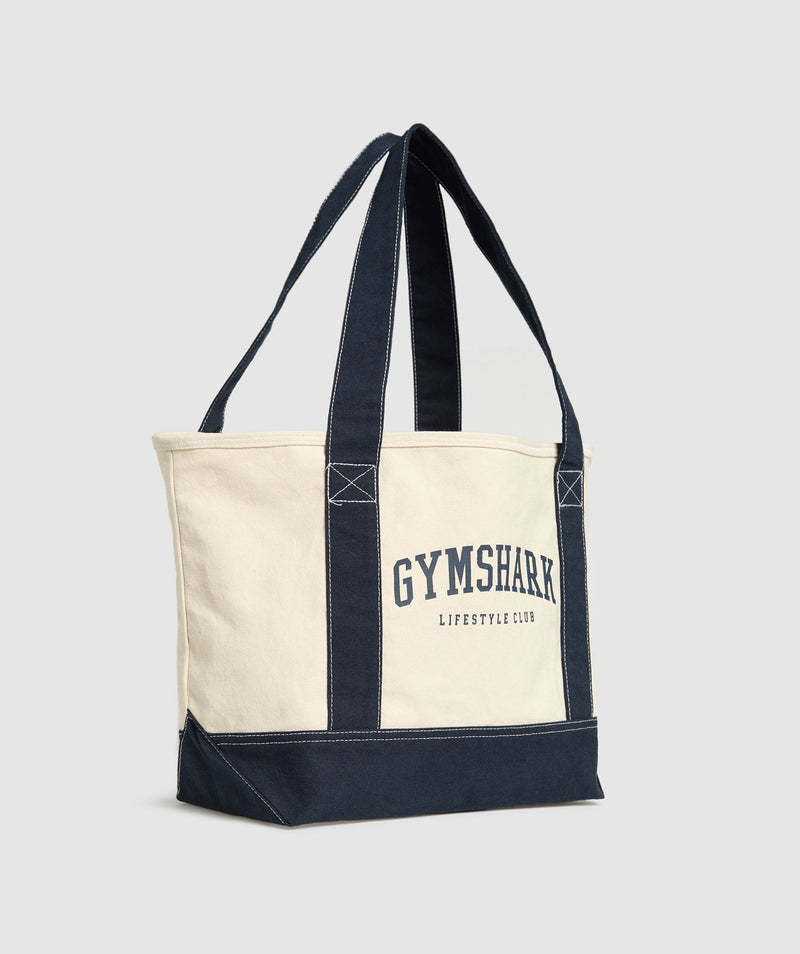 Gymshark Collegiate Oversized Tote Oat White