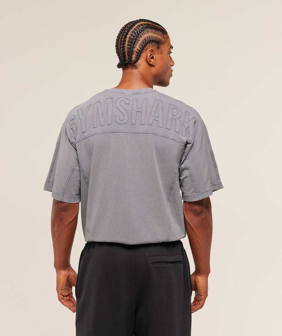 Gymshark Power Washed T-Shirt - GS Medium Grey