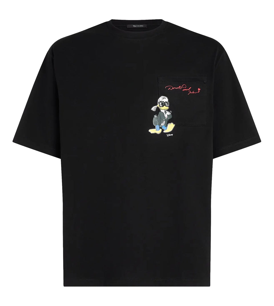 Karl Lagerfeld  Men Black Disney X KL Pocket T-Shirt