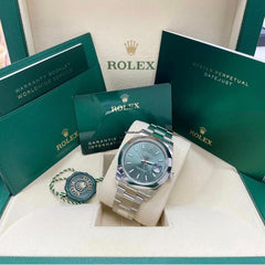 Rolex Day just 2025 Brand New Rolex Day Just Smooth Bezel Green dial Oyster