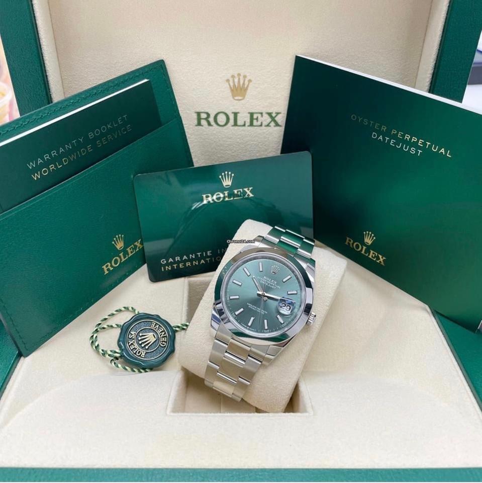 Rolex Day just 2025 Brand New Rolex Day Just Smooth Bezel Green dial Oyster