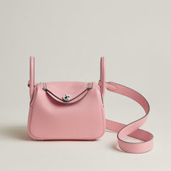 Hermes Lindy Ii Mini Bag Rose Sakura