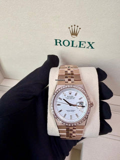 Rolex | Land-Dweller | 127285TBR | Rose gold | 36 mm | Rose gold | White | Automatic