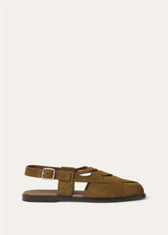 LoroPiana Peter Walk Sandal Black Coffee