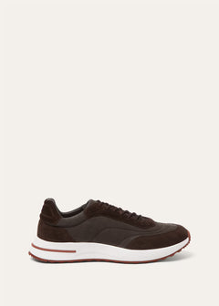LoroPiana Week End Walk Sneaker Cedar Bronze
