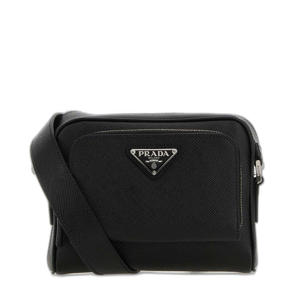 Prada Re - Nylon One Size Leather Shoulder Bag - Black