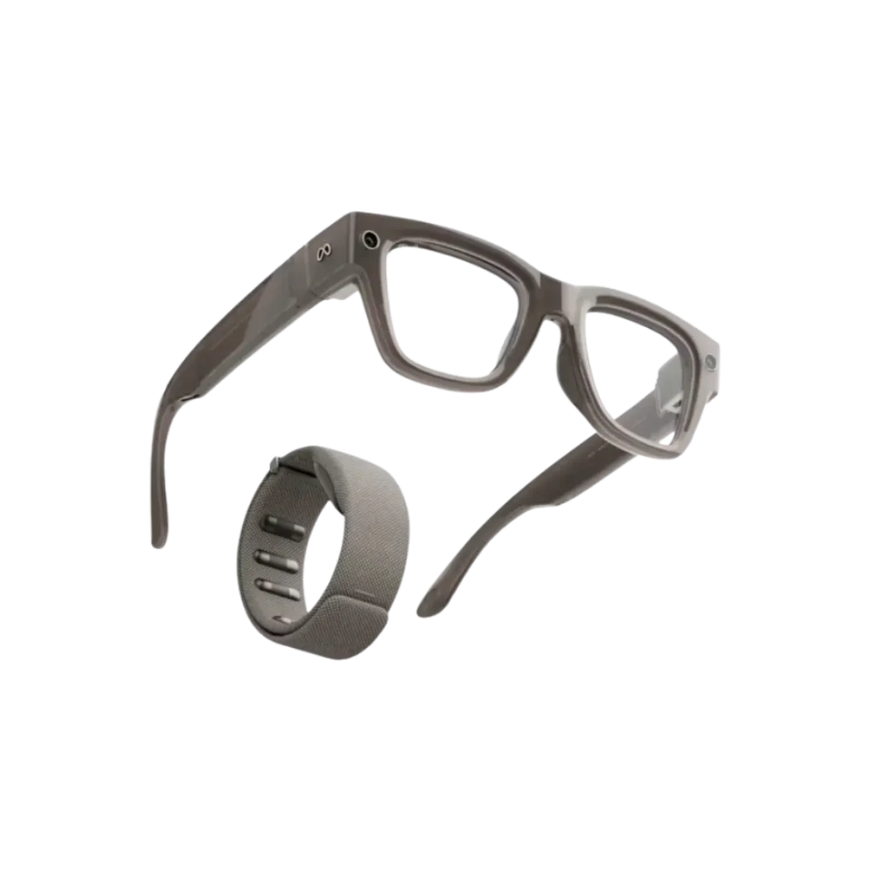 Meta x Ray-Ban Display & Neural Band AI Glasses - Shiny Sand (Standard Frame)