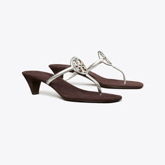Tory Burch Miller Capri Kitten Heel SILVER / COCOA