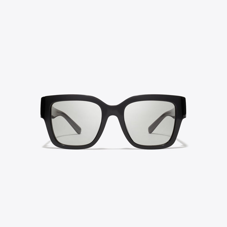 Tory Burch Miller Square Sunglasses BLACK/GRAY GRADIENT