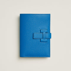 Hermes New H Passant Compact Wallet Bleu Zanzibar