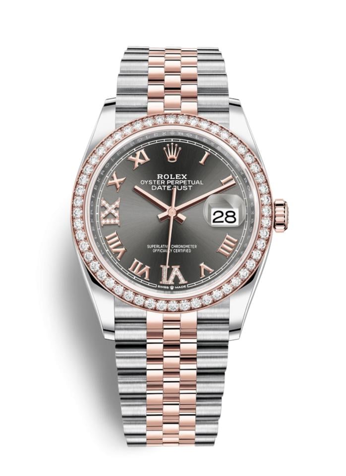 Rolex | Datejust | 126281RBR | Gold/Steel | 36 x 44 mm | Gold/Steel | Grey | Automatic