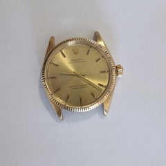 Rolex | Oyster Perpetual | 1005 | Yellow gold | 34 mm | Leather | Gold (solid) | Automatic
