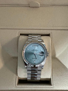 Rolex | Day-Date | 128236 | Platinum | 36 mm | Platinum | Turquoise | Automatic