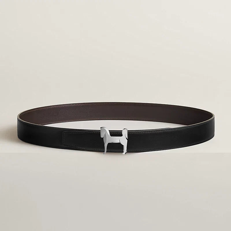 Panache belt buckle & Reversible leather strap 32 mm