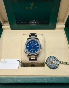Rolex | Oyster Perpetual | 124200 2025 New Unworn, New Blue, Stickered | Steel | 34 mm | Steel | Blue | Automatic
