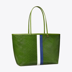 Tory Burch Racer Tote Green Printed