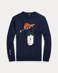 Polo Bear Cotton-Blend Jumper RLX Refined Navy