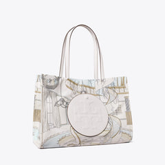 Tory Burch Small Ella Printed Tote The Pool Beige