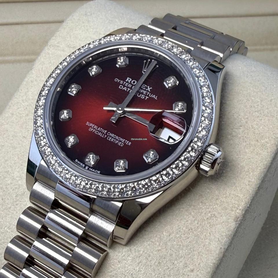 Rolex | Datejust | 278289RBR | White gold | 31 mm | White gold | Red | Automatic