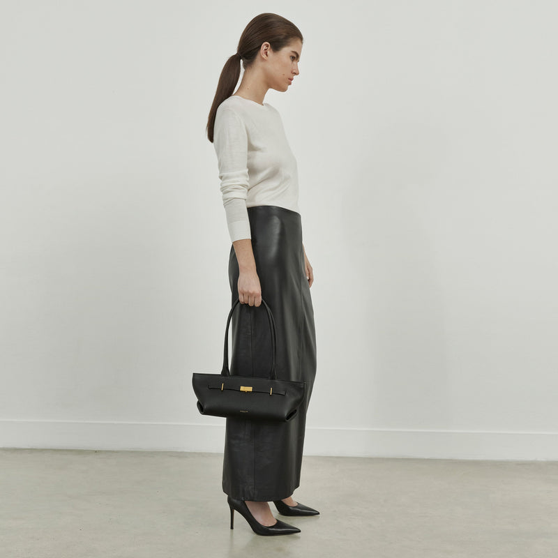 DeMellier The New York Shoulder black small grain