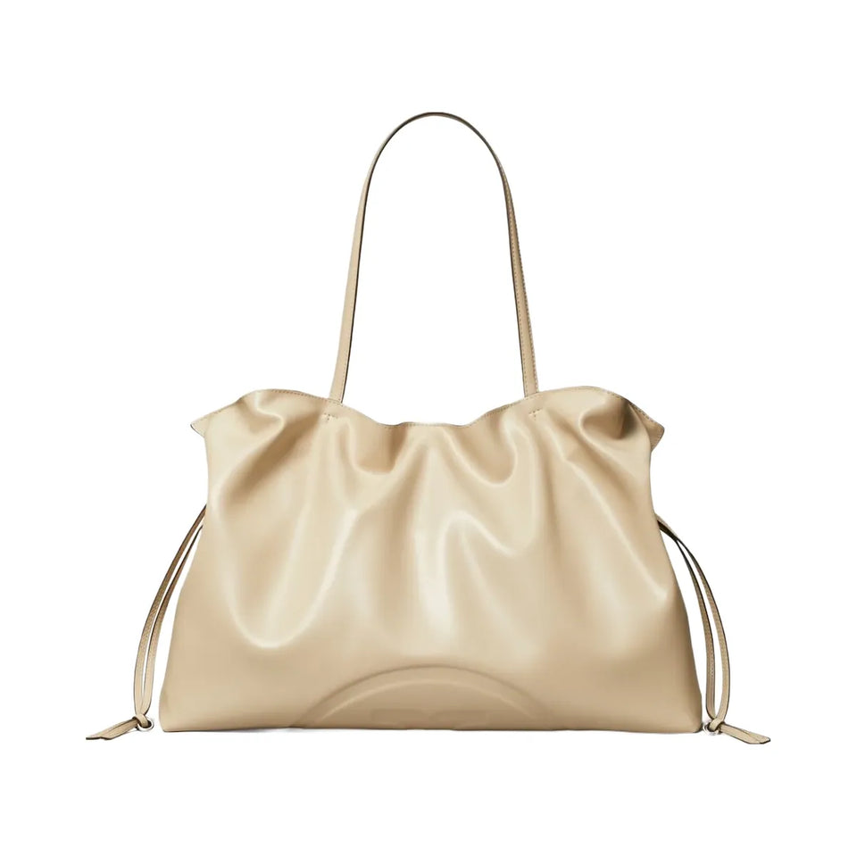 Tory Burch Ella natuura Drawstring Tote Light Stone