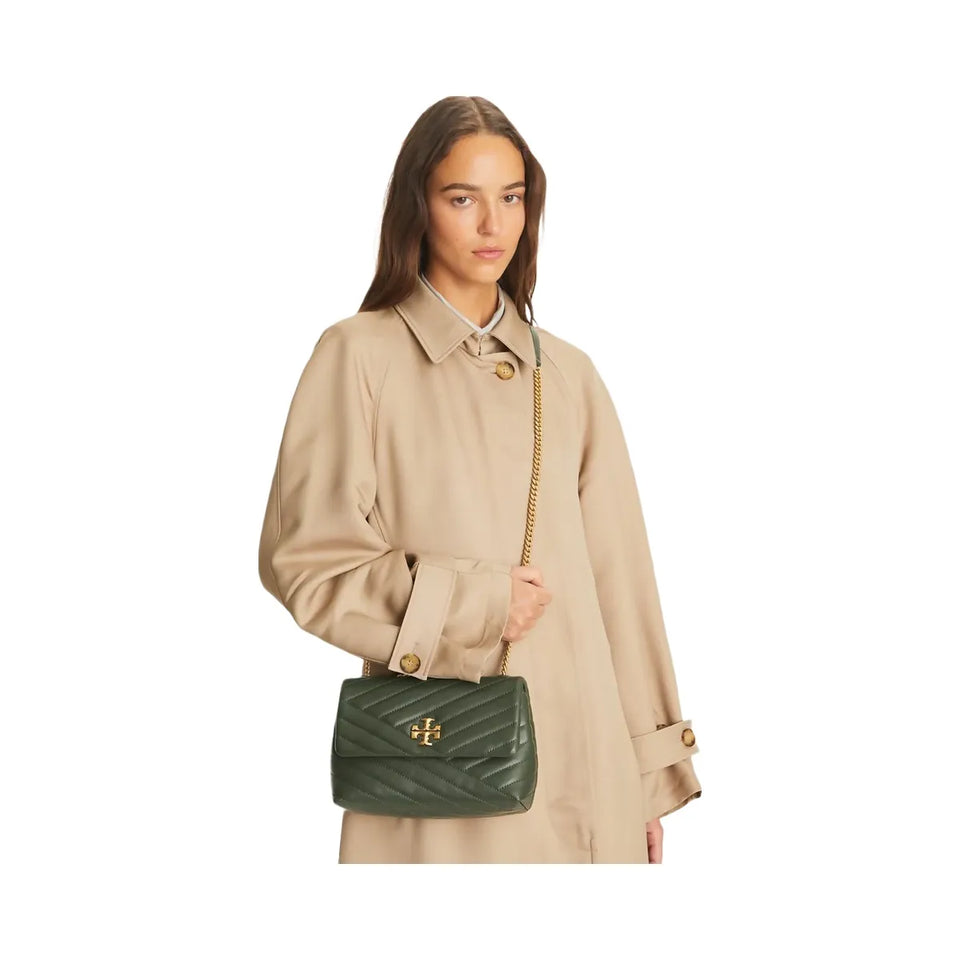Tory Burch Small Kira Chevron Shoulder Bag SYCAMORE