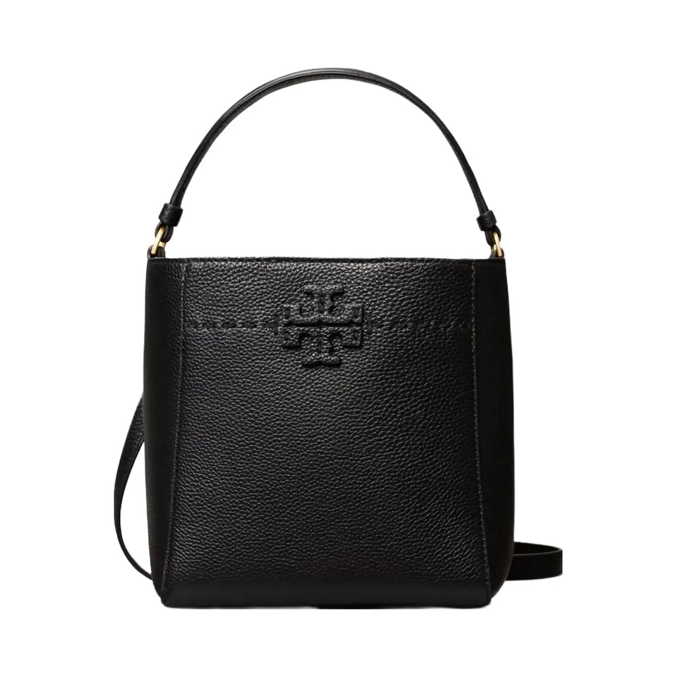 Tory Burch Small McGraw Bucket Bag Black