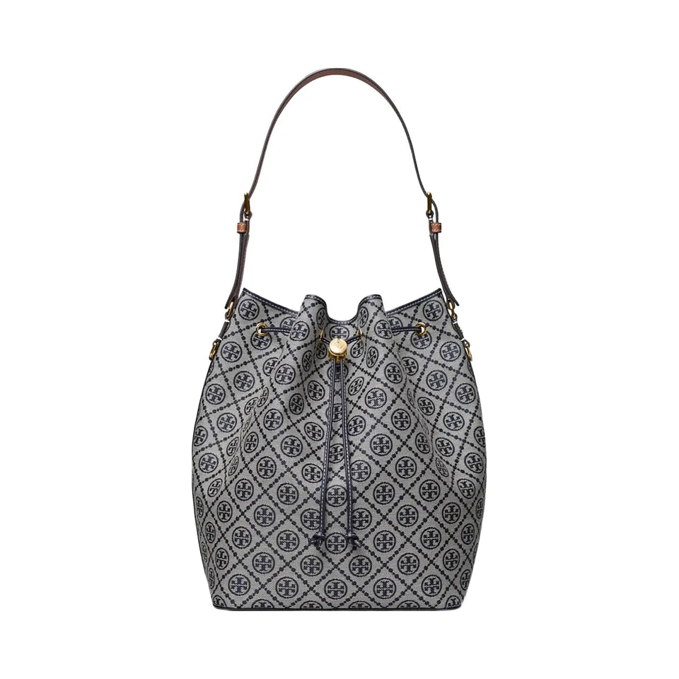 Tory Burch T Monogram Oversized Bucket Bag Tory Navy