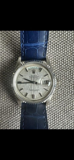 Rolex | Day-Date | 1803 | White gold | 36 mm | Alligator skin | Silver | Automatic