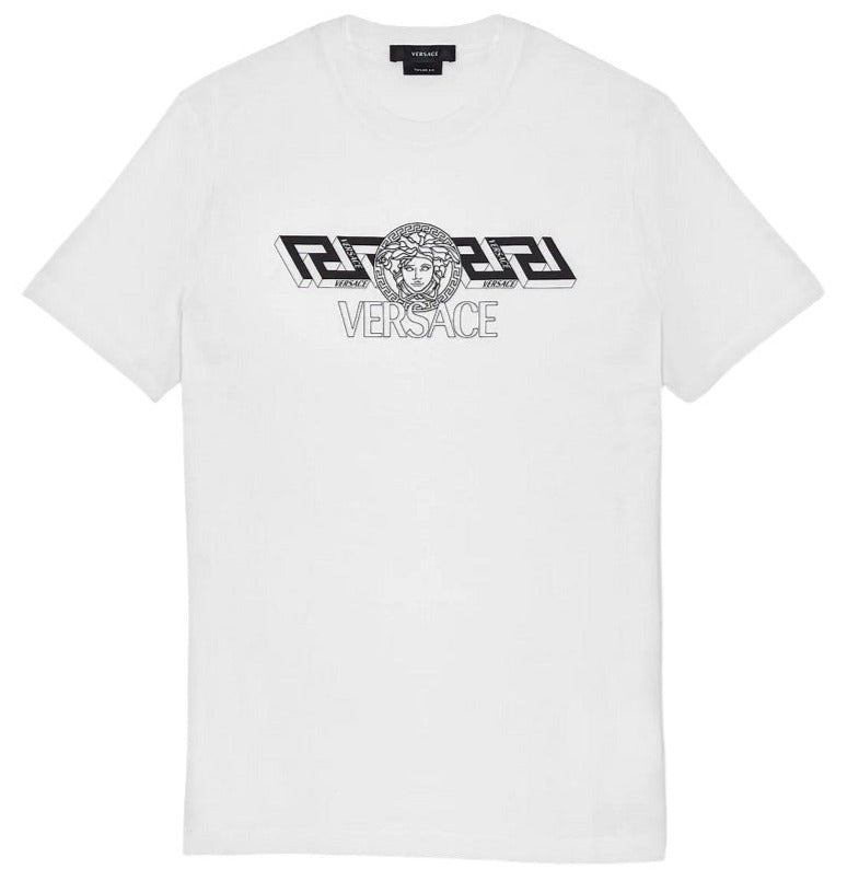 Versace T-Shirt Tessuto Jersey Cotone Con Stampe