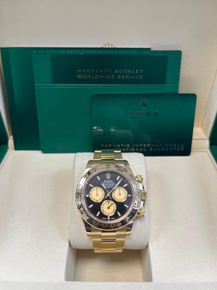 Rolex Yellow Gold Black And Champagne Index Dial Oyster Bracelet 126508
