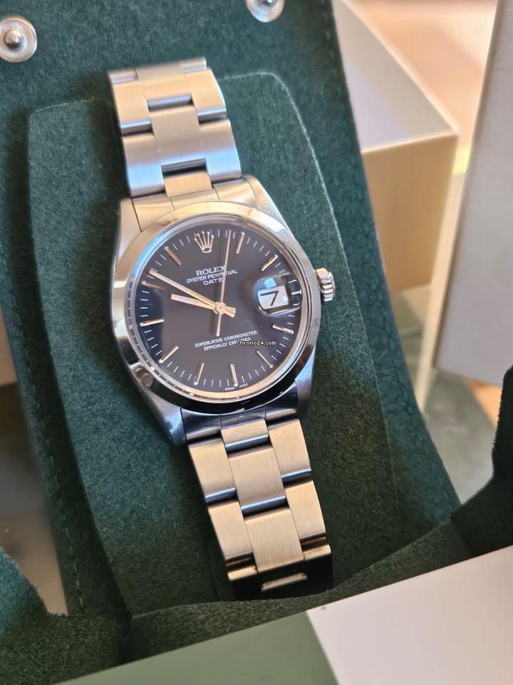 Rolex | Oyster Perpetual | 1500 | Steel | 34 mm | Steel | Black | Automatic