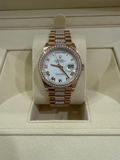Rolex | Day-Date | 128345RBR | Rose gold | 36 x 43 mm | Rose gold | White | Automatic