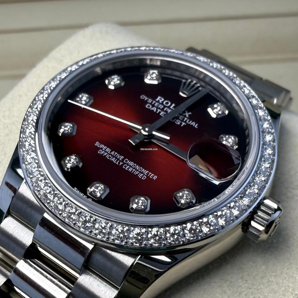 Rolex | Datejust | 278289RBR | White gold | 31 mm | White gold | Red | Automatic