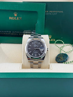 Rolex | Datejust | 126334 | White gold | 41 mm | Steel | Grey | Automatic