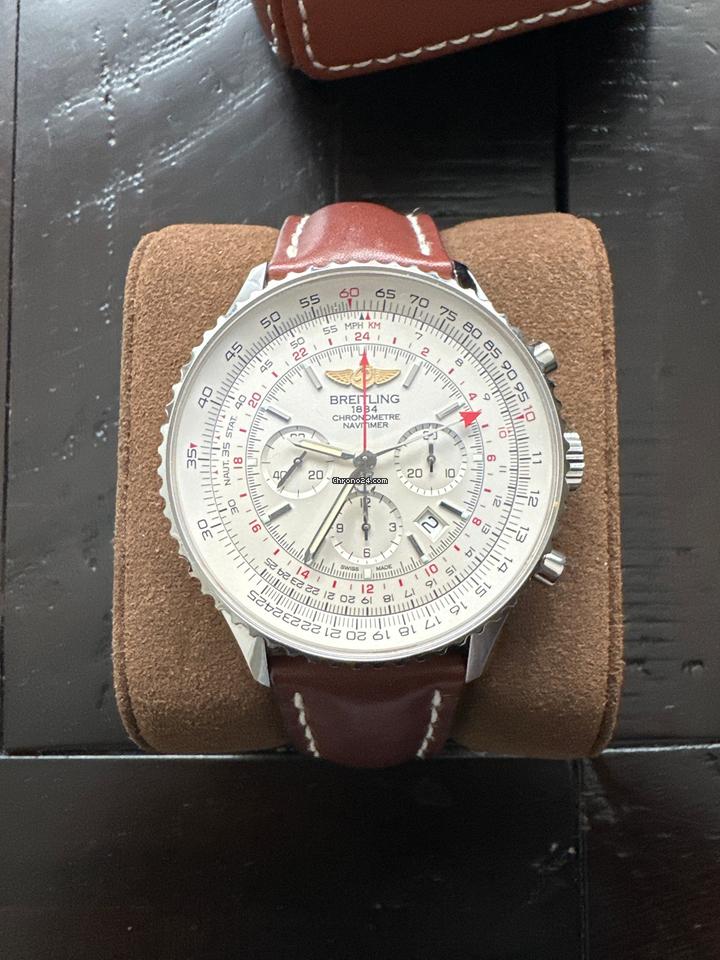 Breitling Navitimer GMT1 B04 Chronograph Gmt 48 Brown Leather Strap