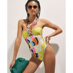 Yellow Floral Swimsuit